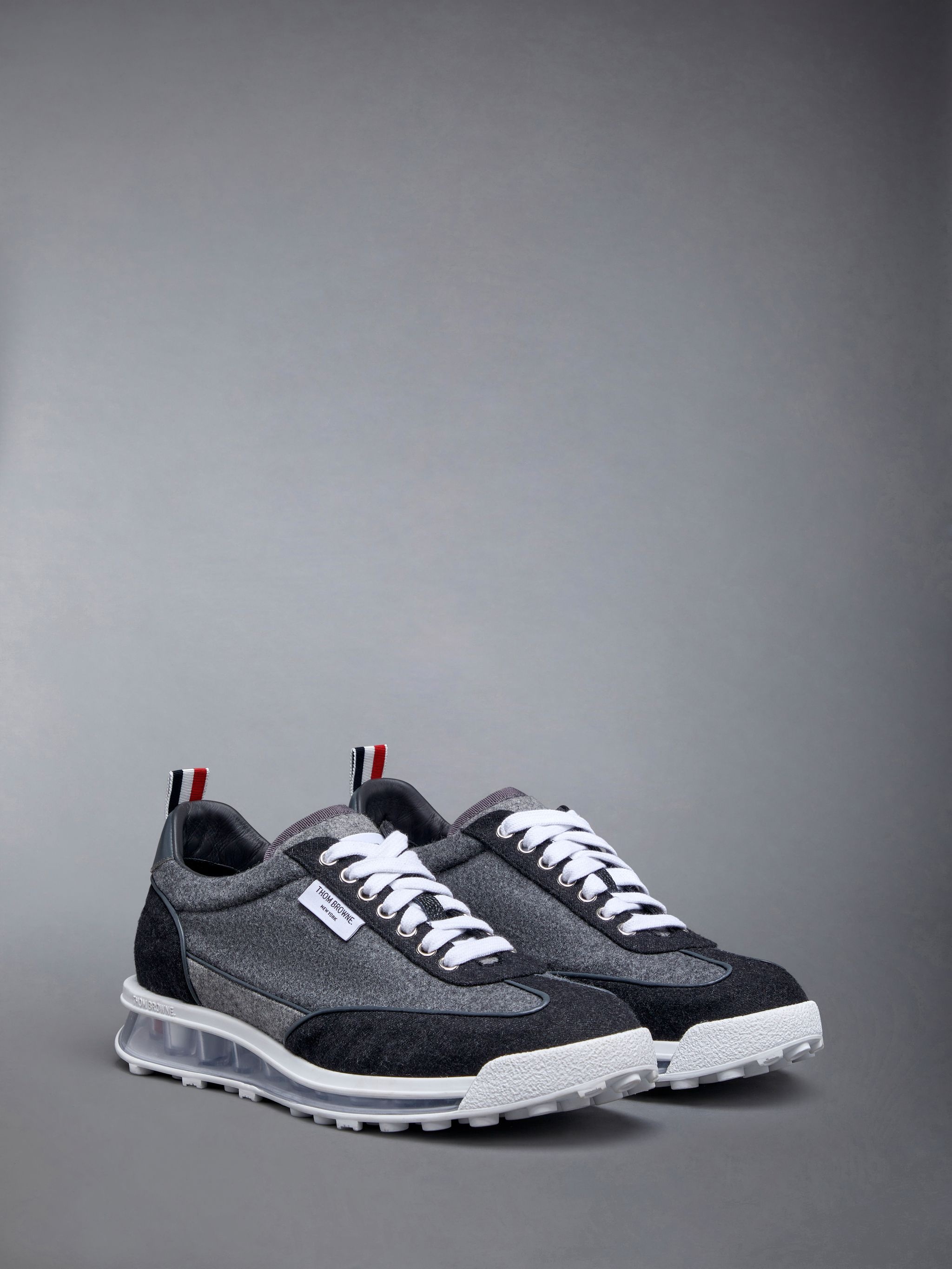 Wool Flannel Clear Sole Tech Runner - 2