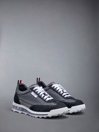 Thom Browne Wool Flannel Clear Sole Tech Runner outlook