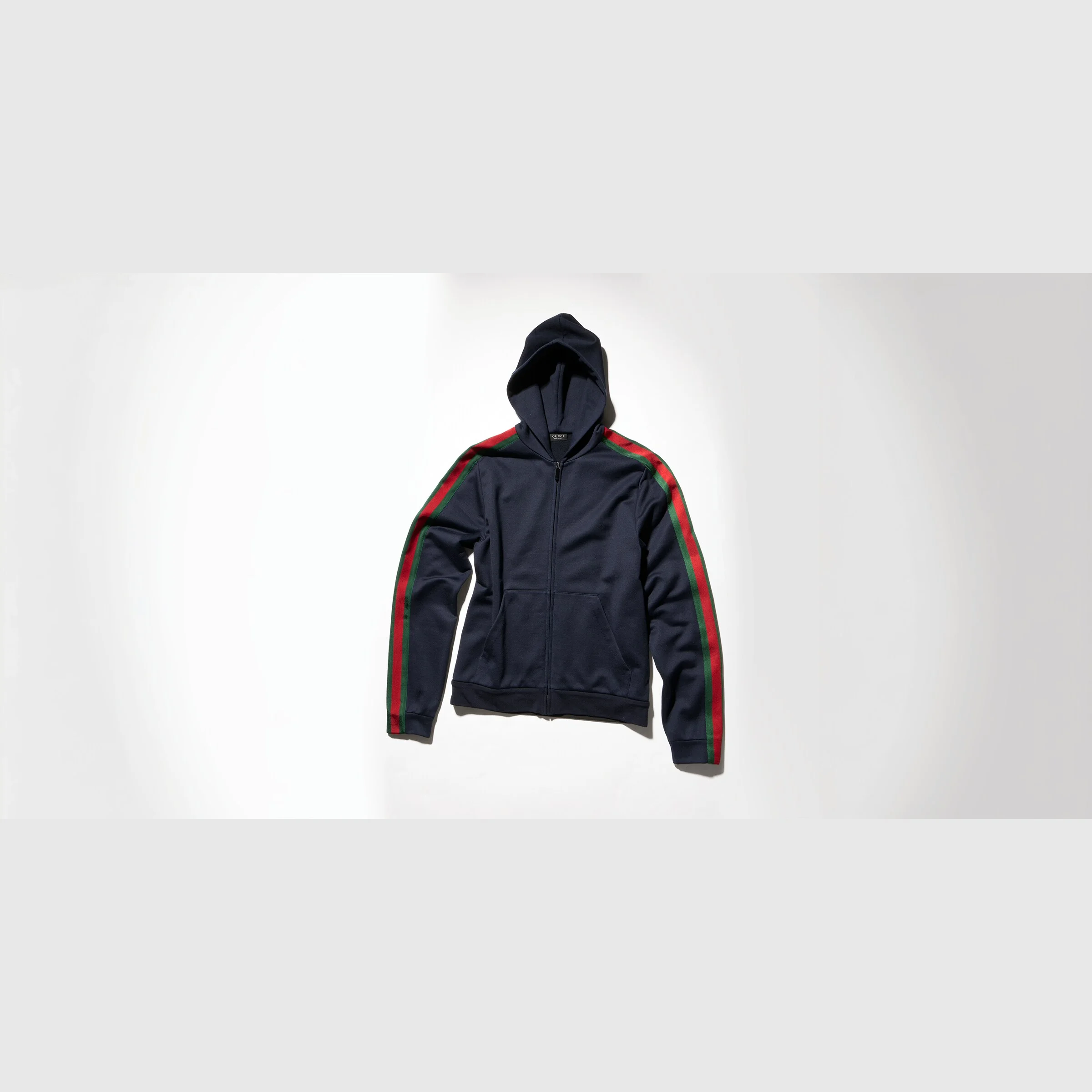 Silk cotton jersey zip jacket with Web - 1