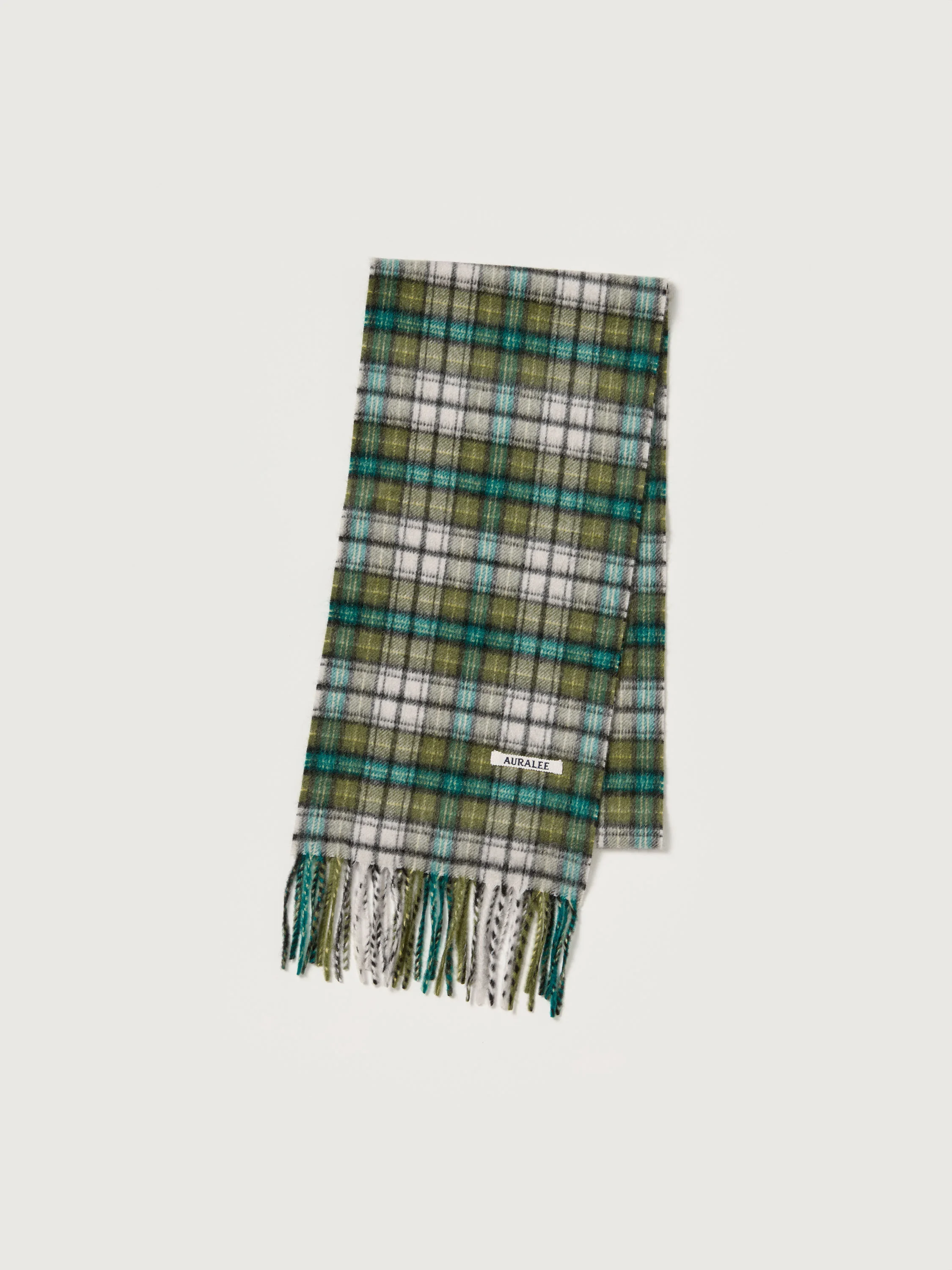 CASHMERE CHECK LONG STOLE - 1