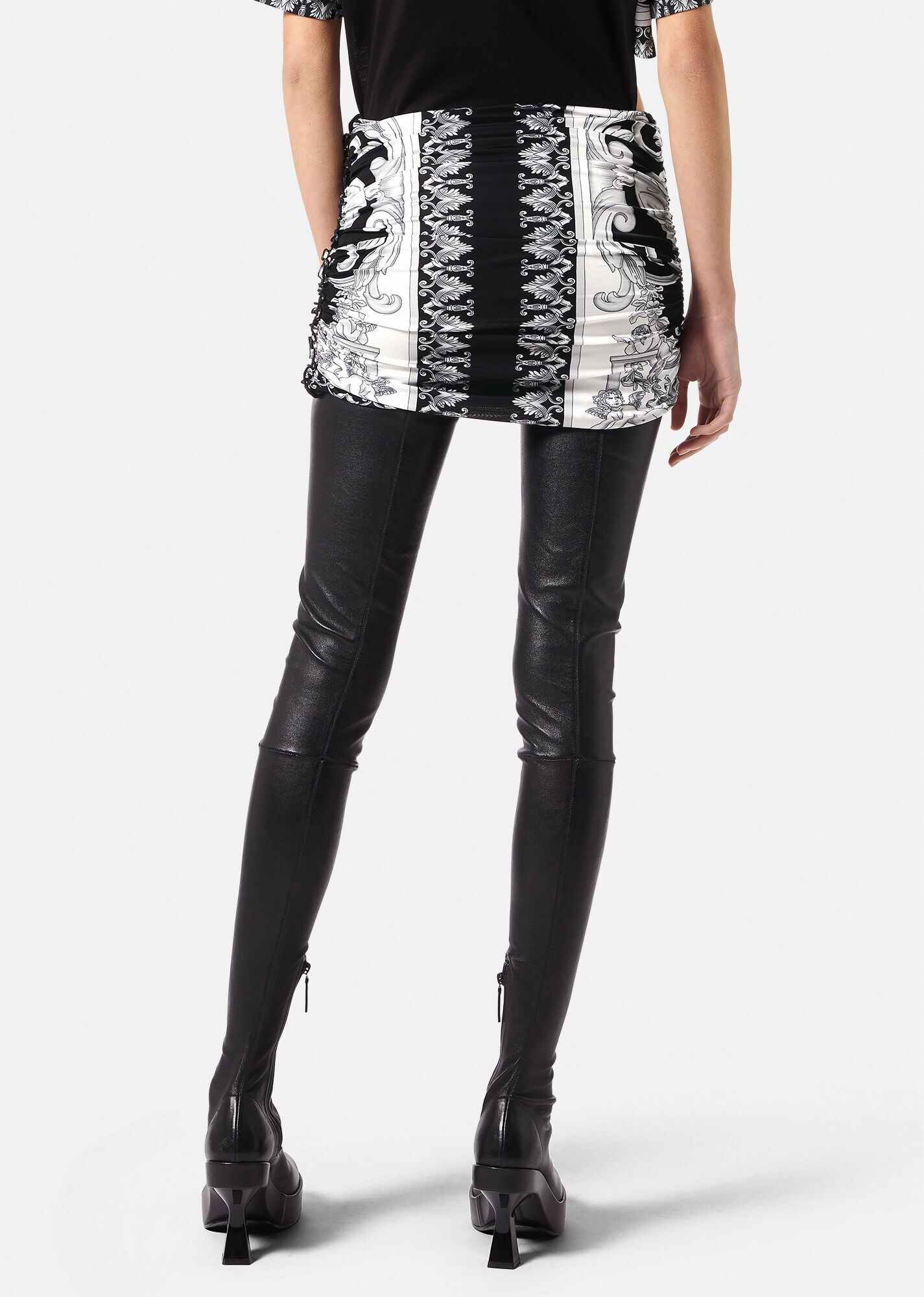 Silver Baroque Mini Skirt - 4