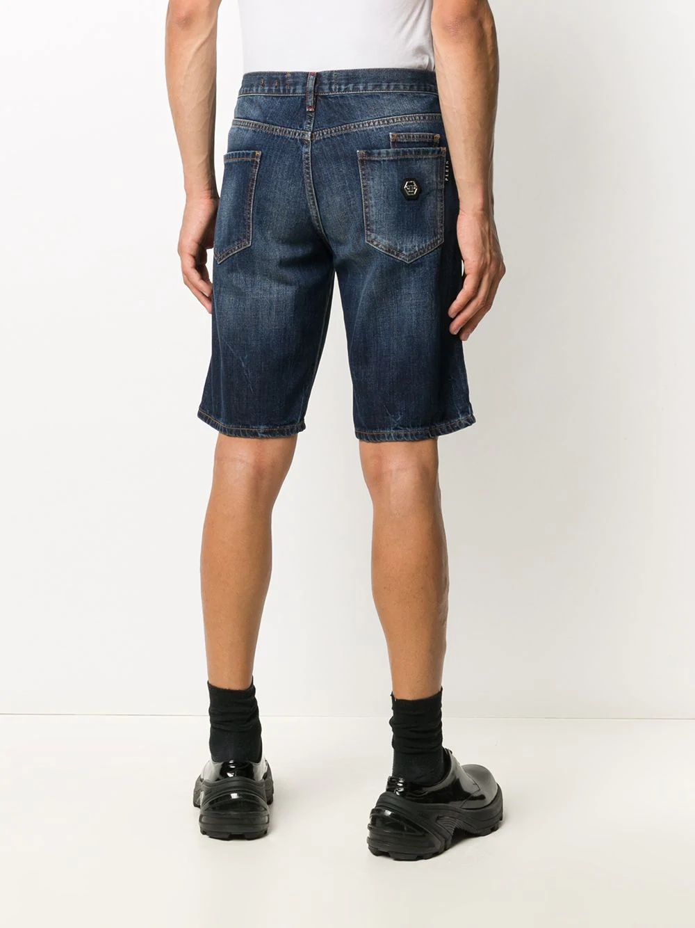 denim bermuda shorts - 4