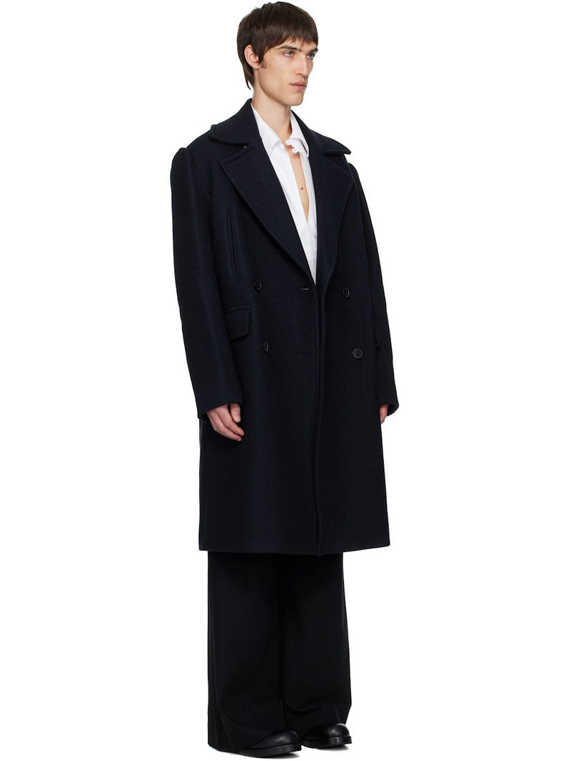 Black Double-Breasted Coat 2