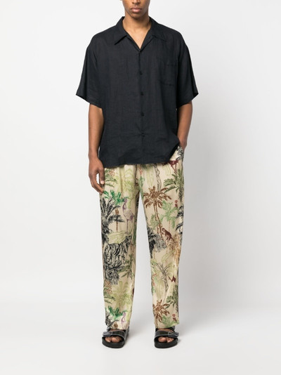 ih nom uh nit jungle-print trousers outlook