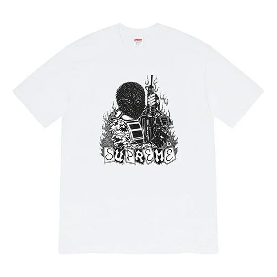 Supreme FW19 Week 7 Mercenary Tee Mercenaries Printing Short Sleeve Unisex White SUP-FW19-723 - 1