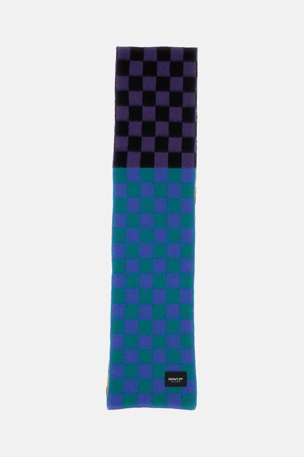 MULTI-COLOR CHECKED WOOL SCARF - 1
