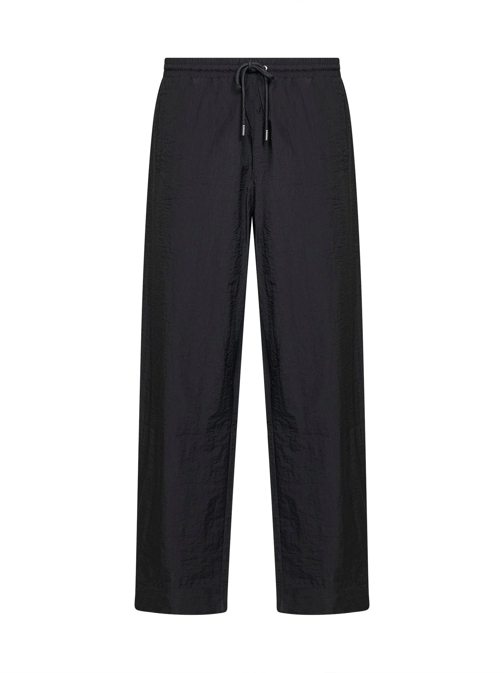 Black nylon Glossy Arrow trackpants - 1