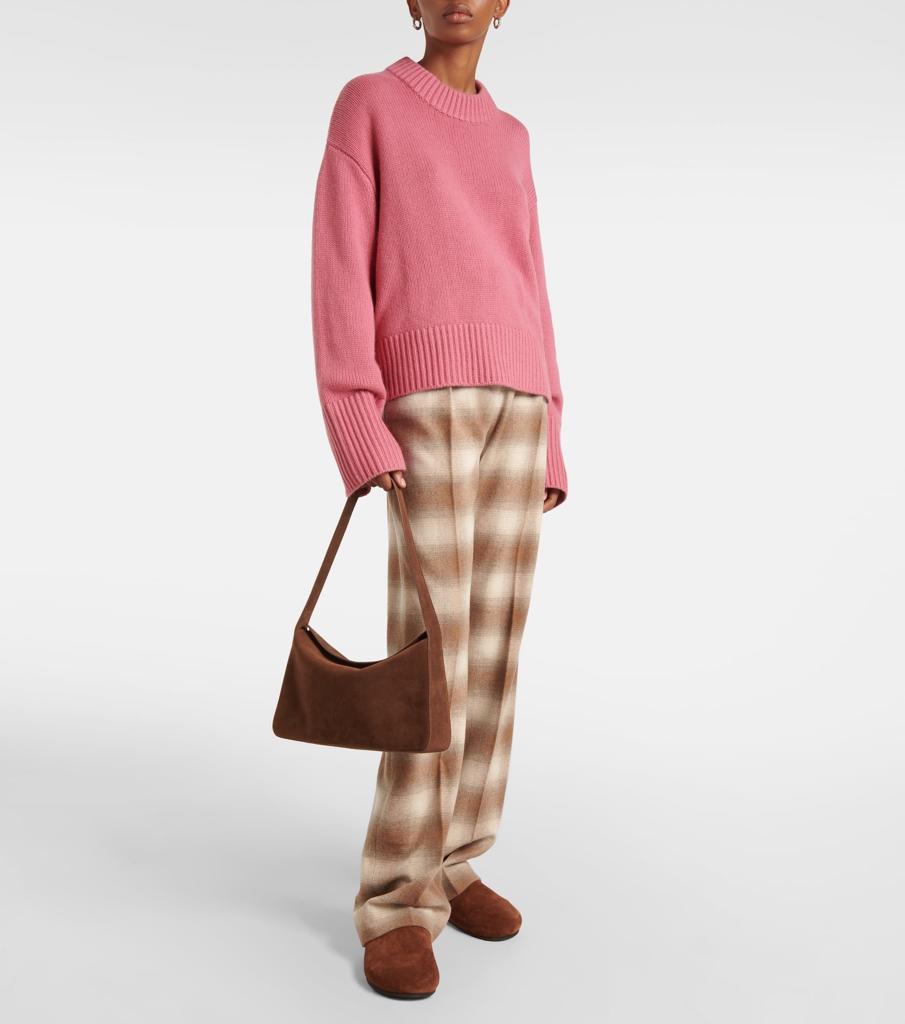 Suede shoulder bag - 5