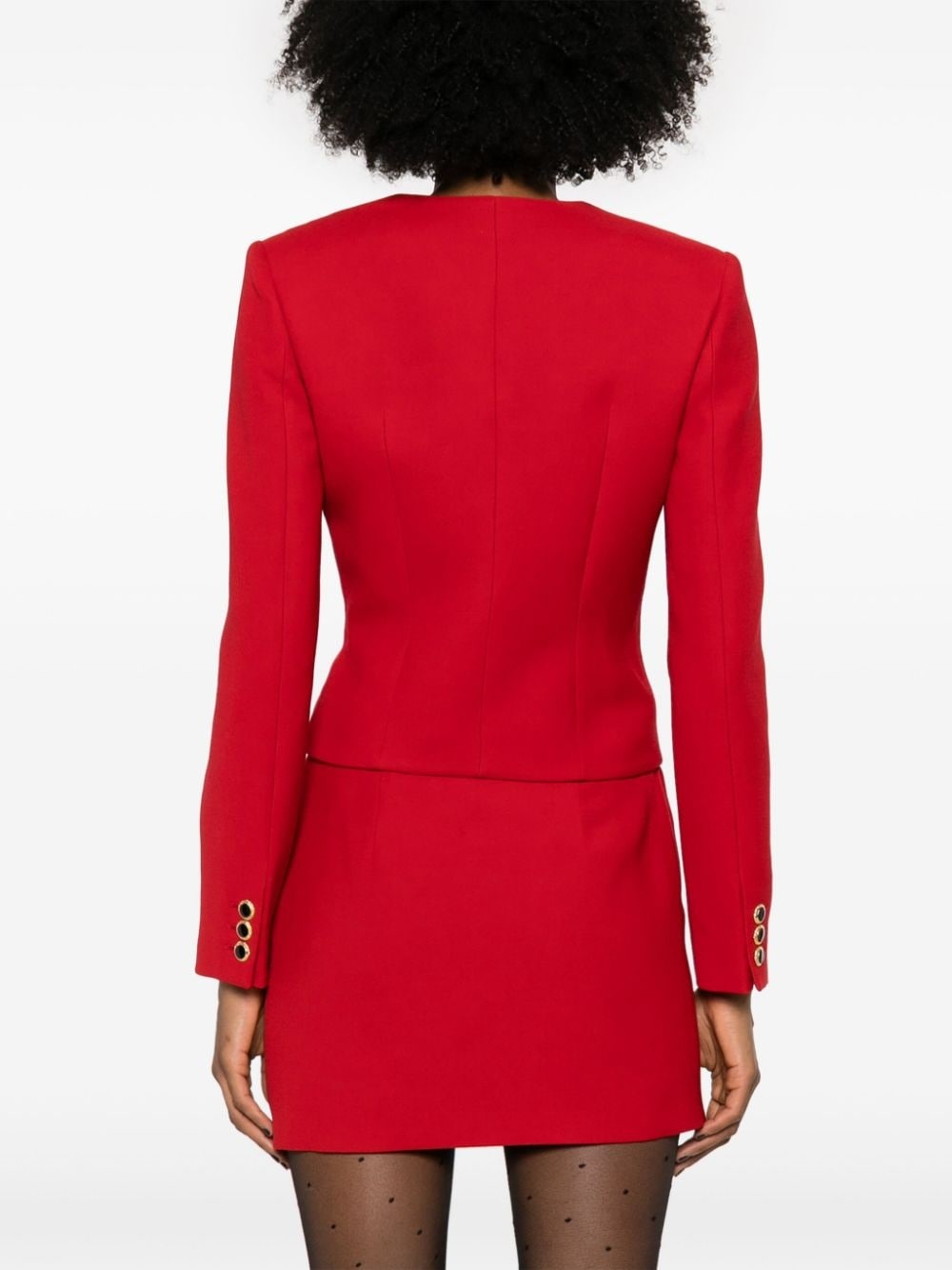 single-breasted wool blazer - 4