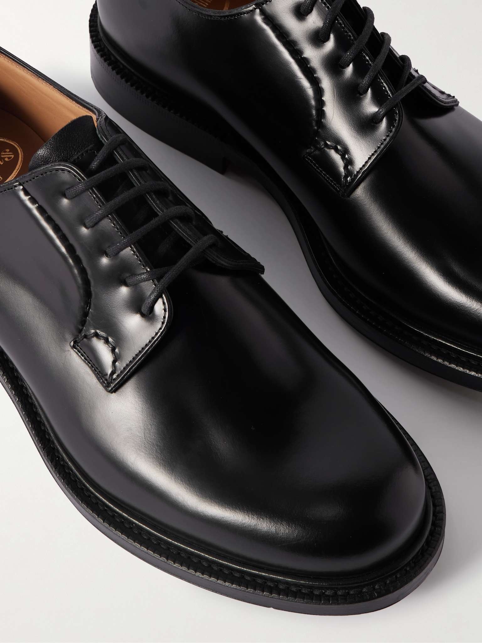 Shannon Polished-Leather Derby Shoes - 5