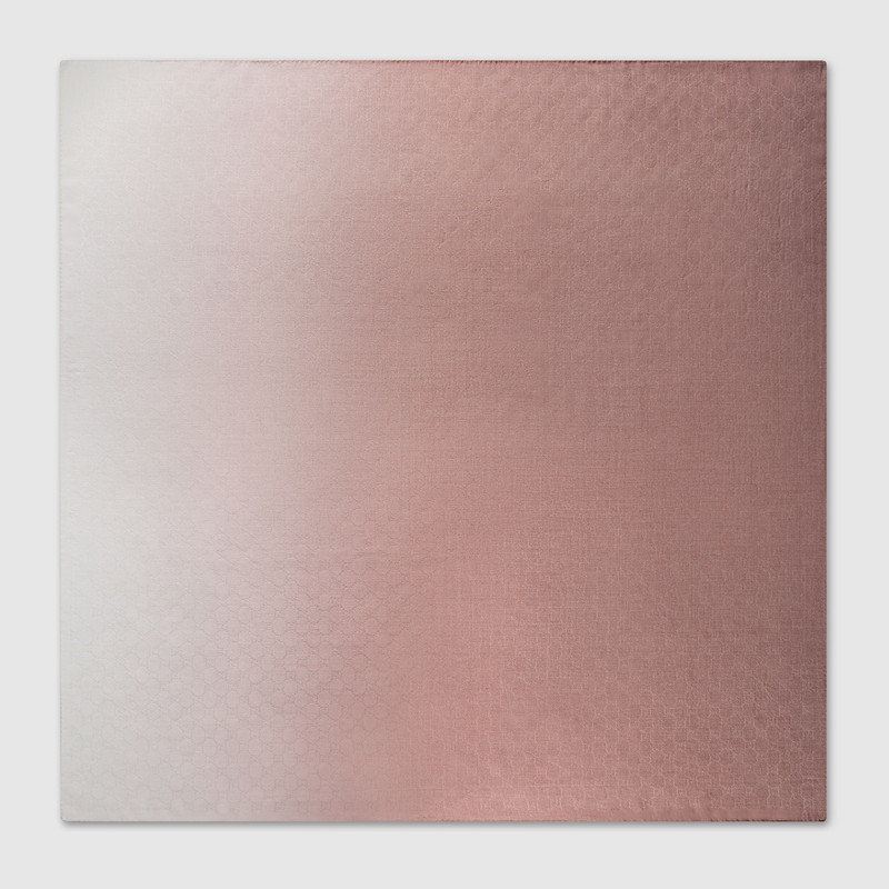 GG wool silk jacquard shawl 1