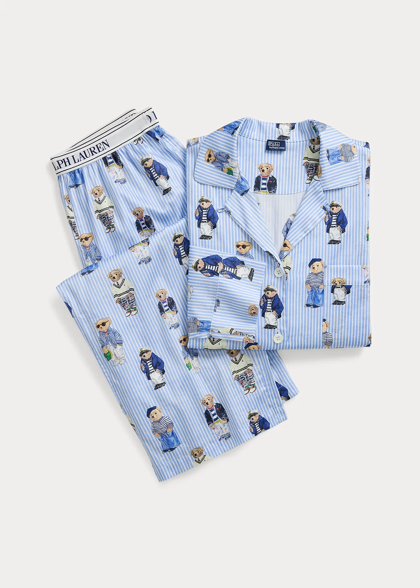 Polo Bear Cotton Sateen Pajama Set - 1