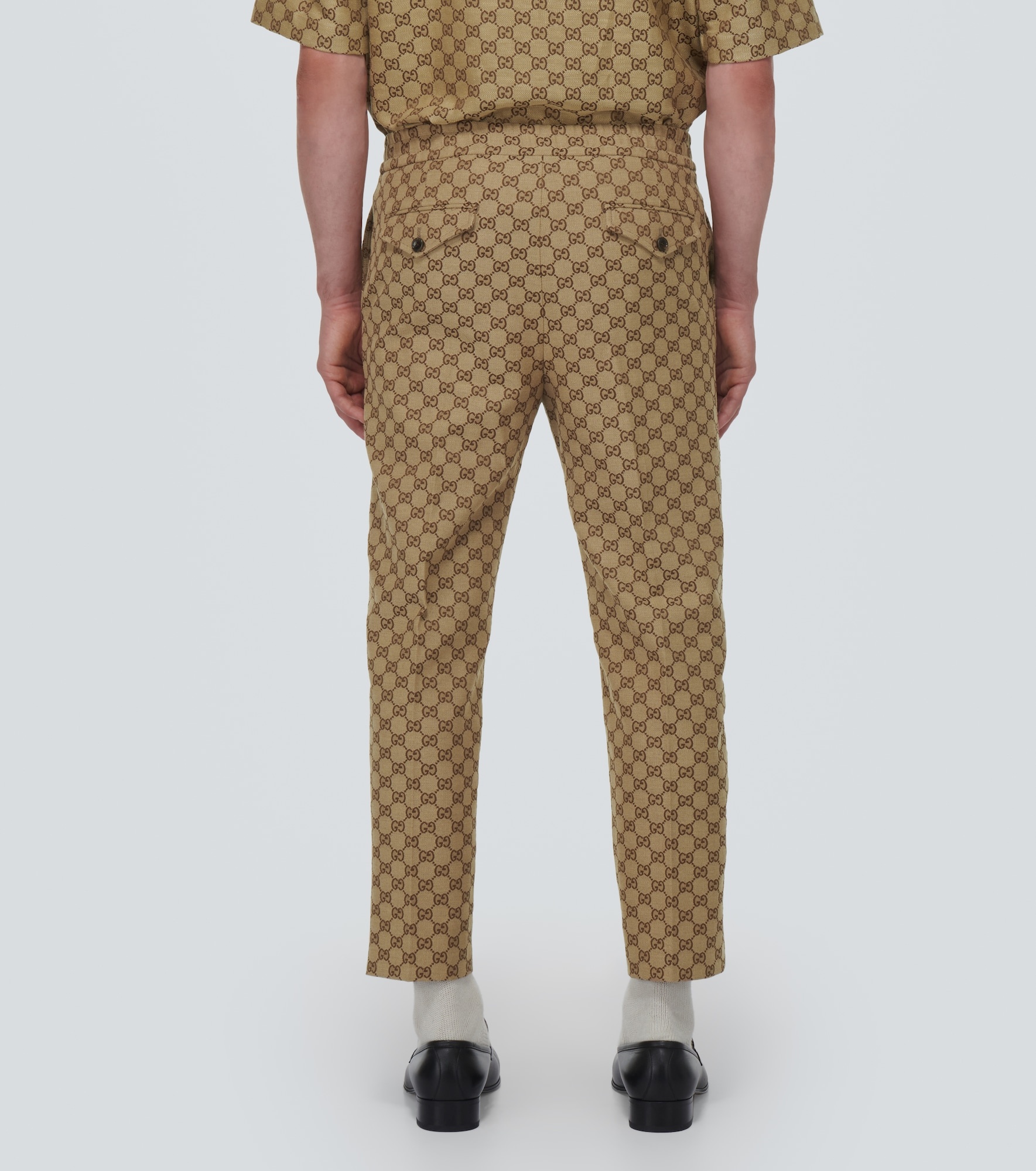 GG Supreme cotton-blend pants - 4
