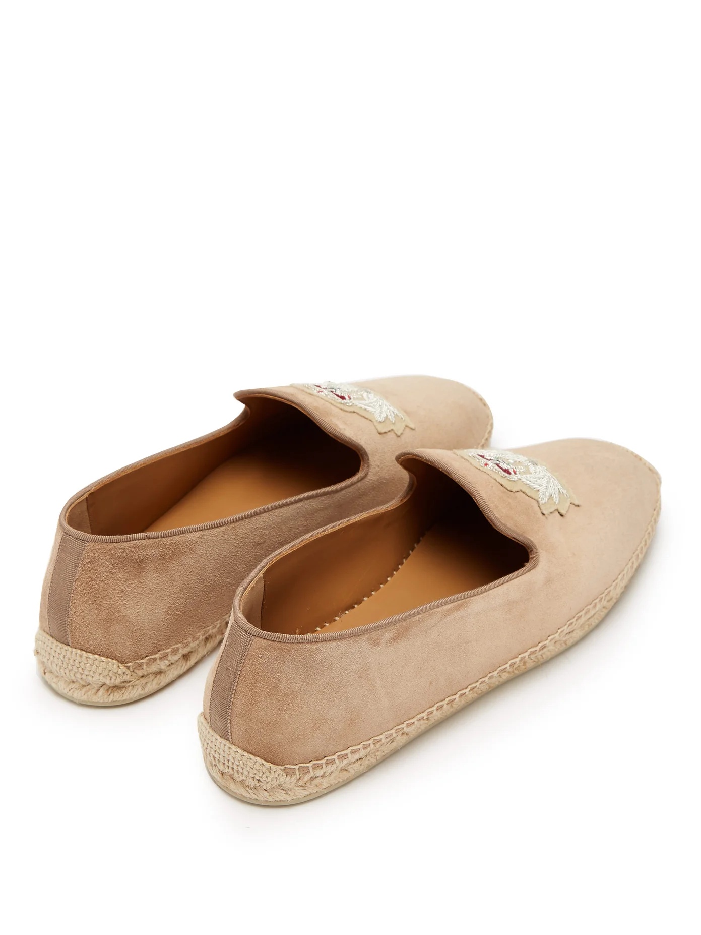 Nanou zardozi-crest nubuck espadrilles - 4