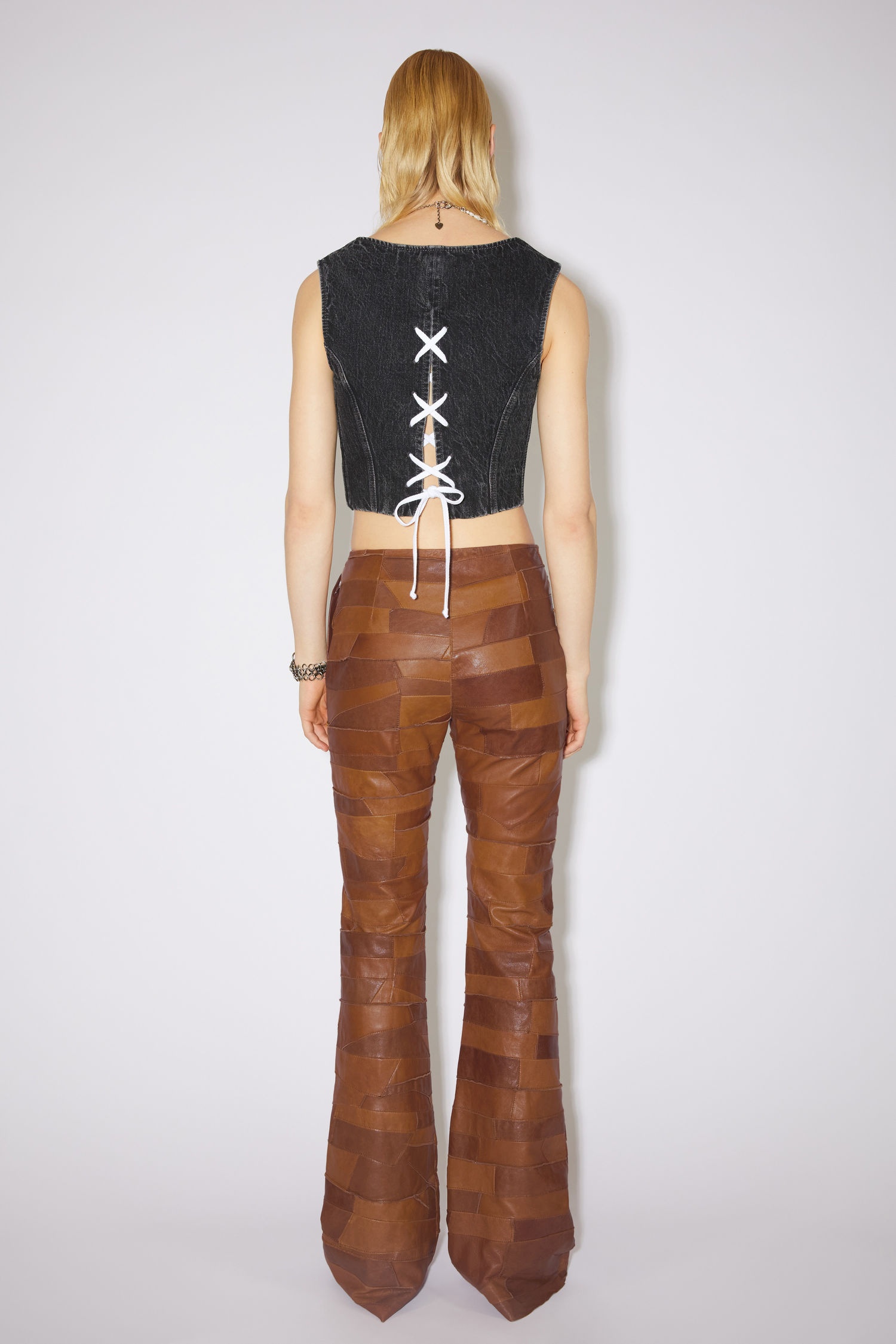 Patchwork trousers - Brown/light brown - 3