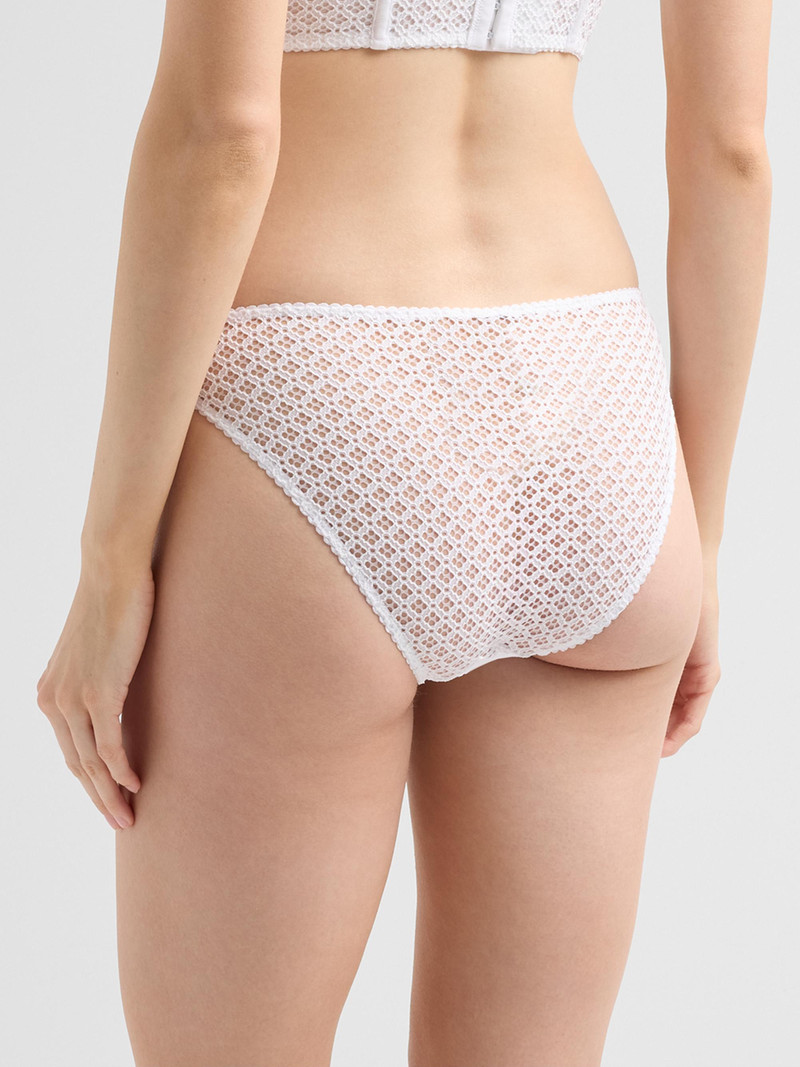 Women's Cotton Eyelet Cheeky Panty - White Cloud 3