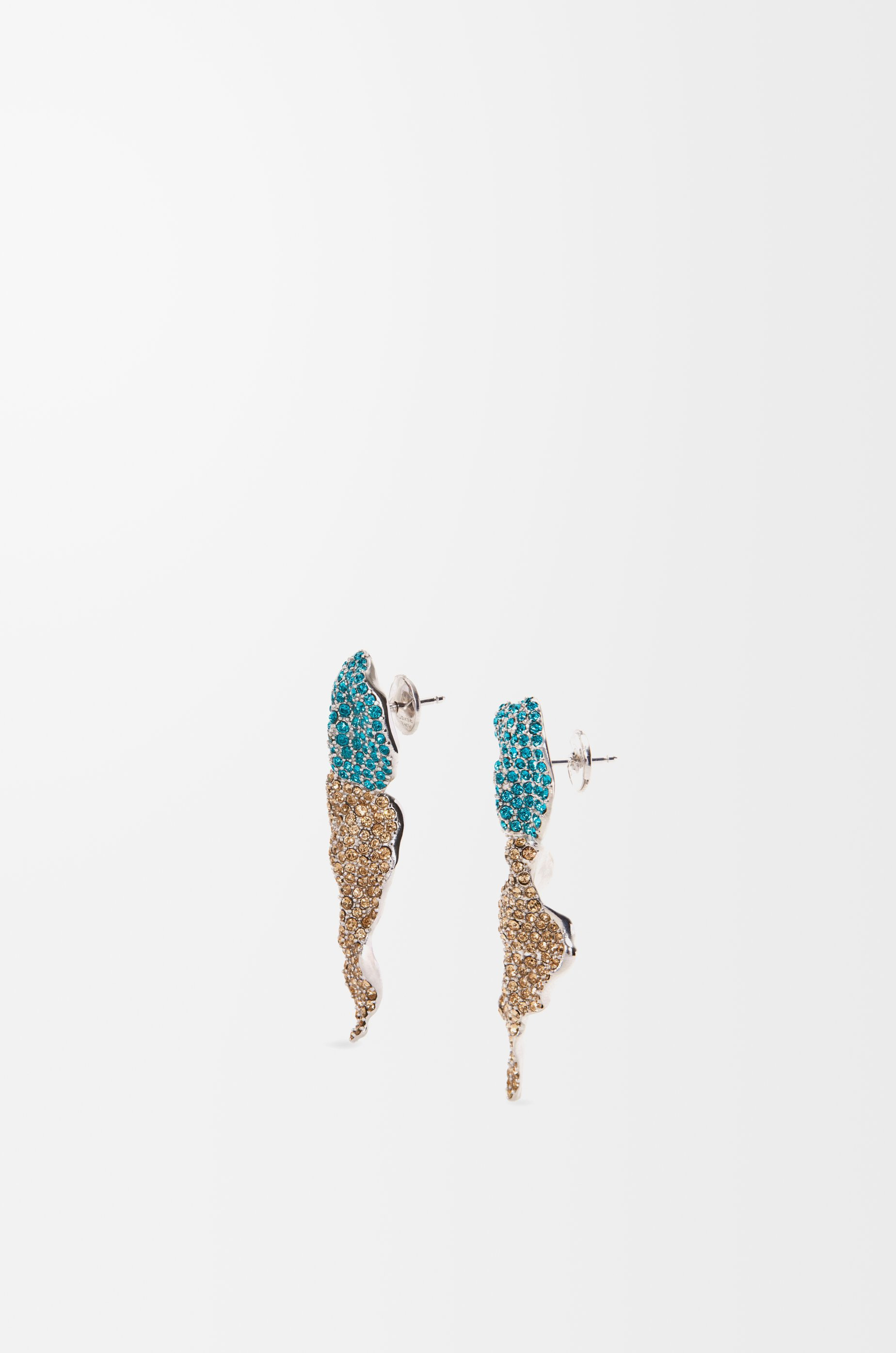 Glitter Fragment earrings in sterling silver and crystals - 3