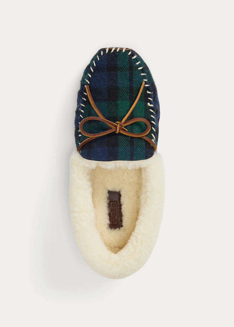 Yarmond Shearling-Lined Plaid Slipper 4