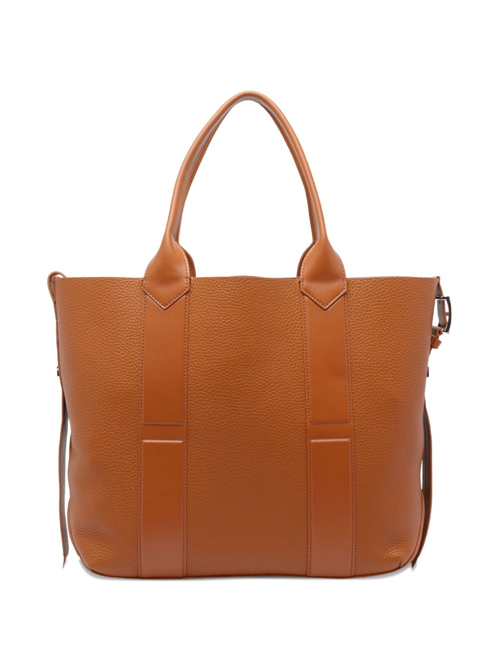 medium script-detail leather tote bag - 3