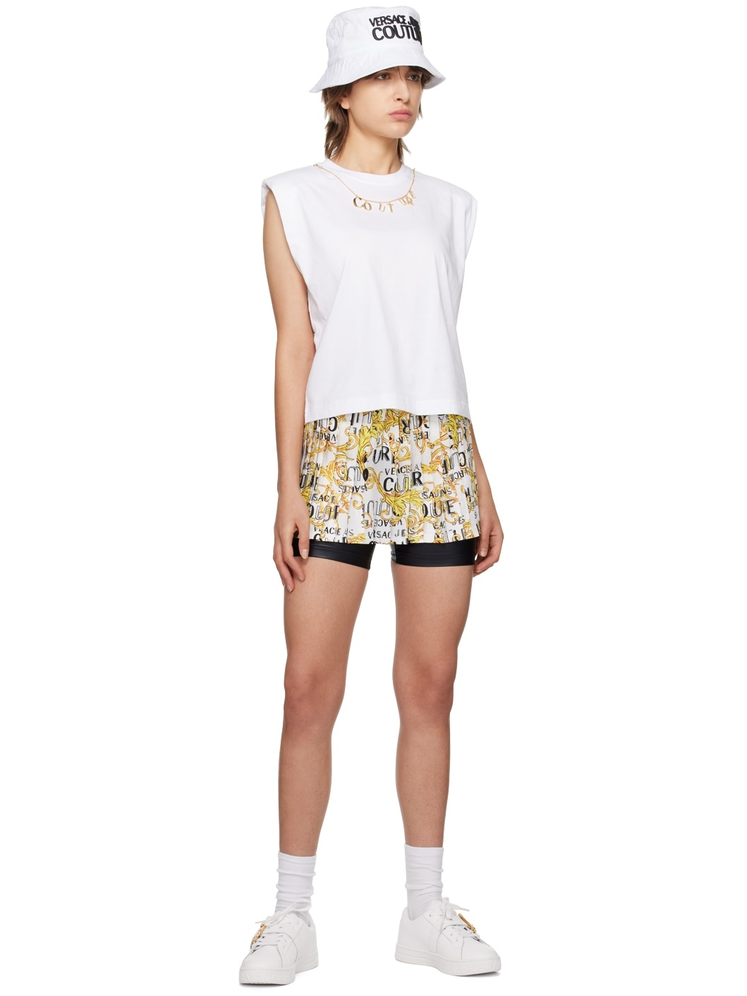 White Print Shorts - 4