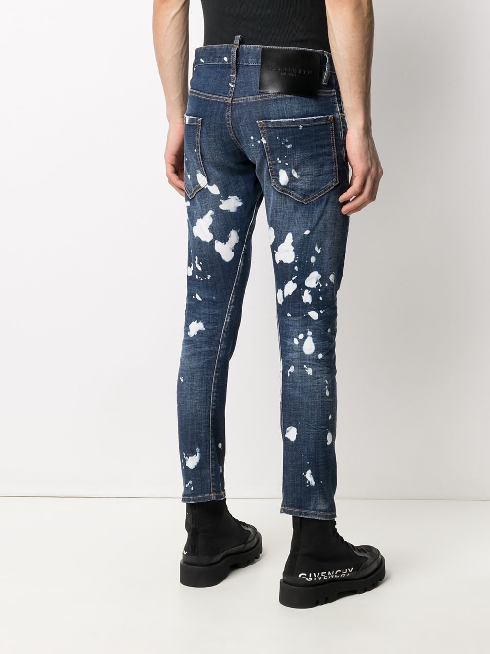 paint-splatter straight-leg jeans - 4