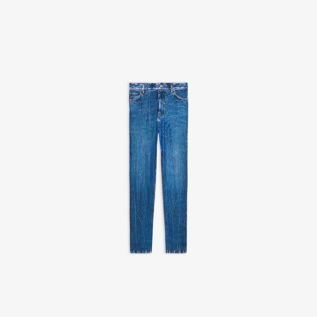Women's Trompe-l'oeil Denim Leggings in Blue - 1