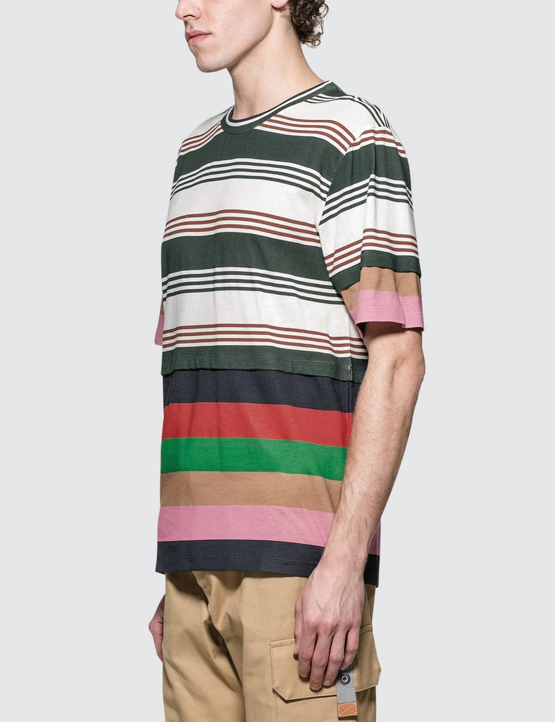 Double Layer Stripe S/S T-Shirt - 2