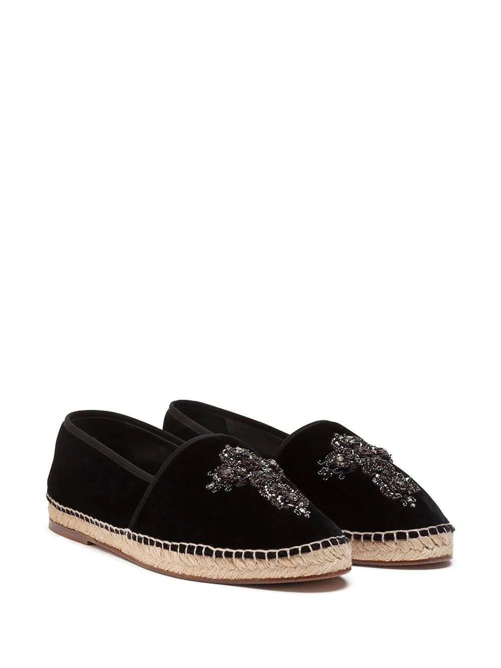 cross-embroidered espadrilles - 2