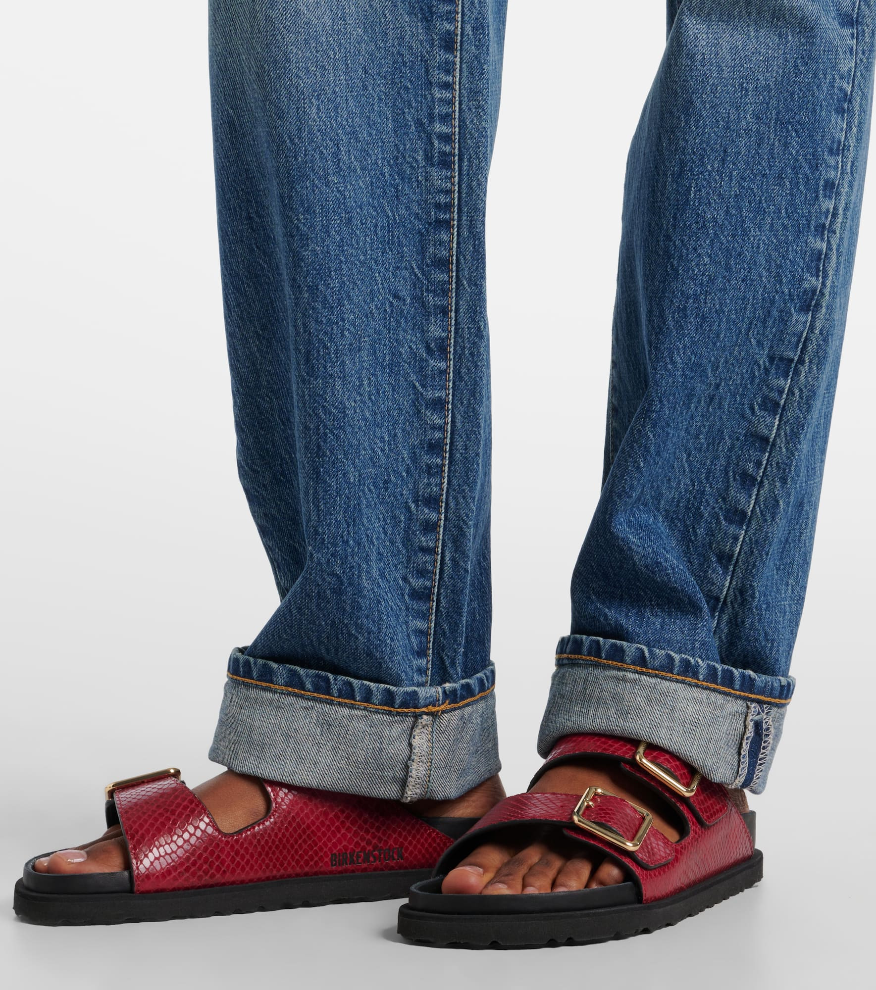 London Turn Up high-rise straight jeans - 5