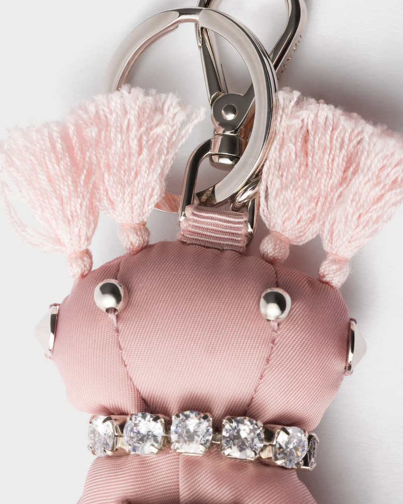 Prada Re-Nylon Teddy keychain charm outlook