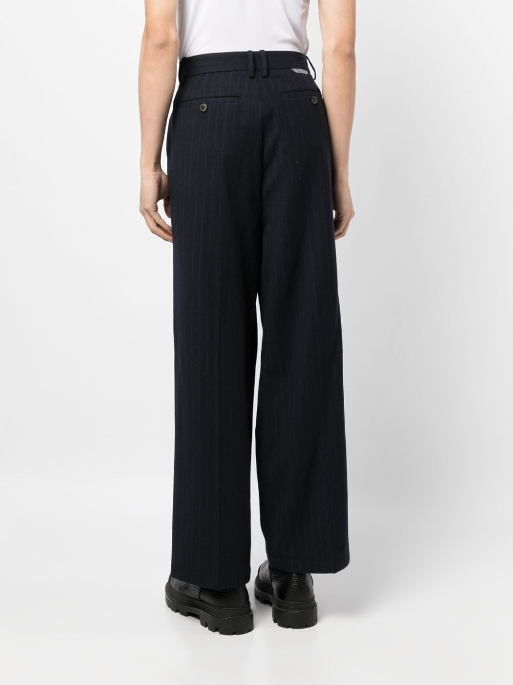 pinstripe-print tailored trousers - 4