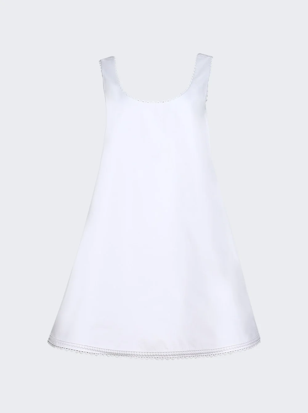 A-line Poplin Mini Dress Optic White - 1