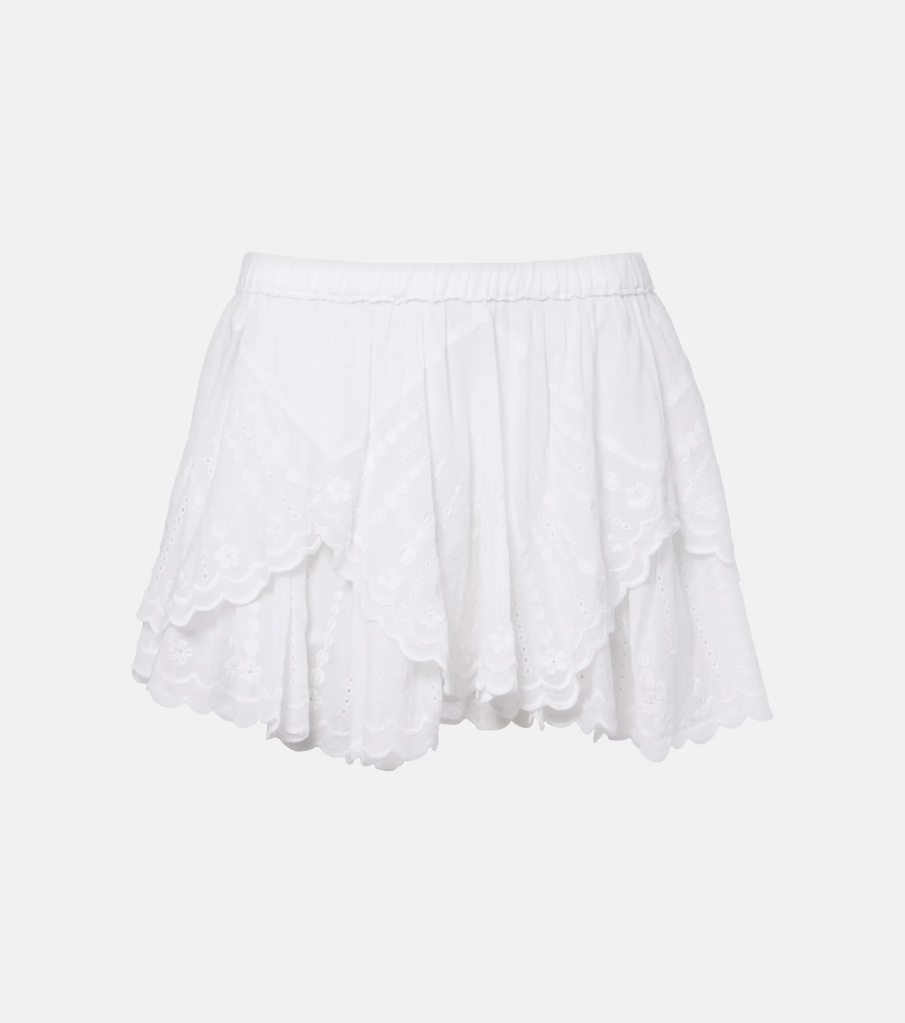 Layale ruffled cotton shorts - 1
