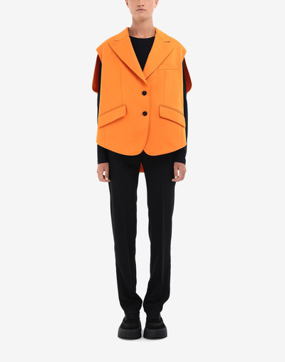 MM6 Maison Margiela Circle sleeveless blazer outlook