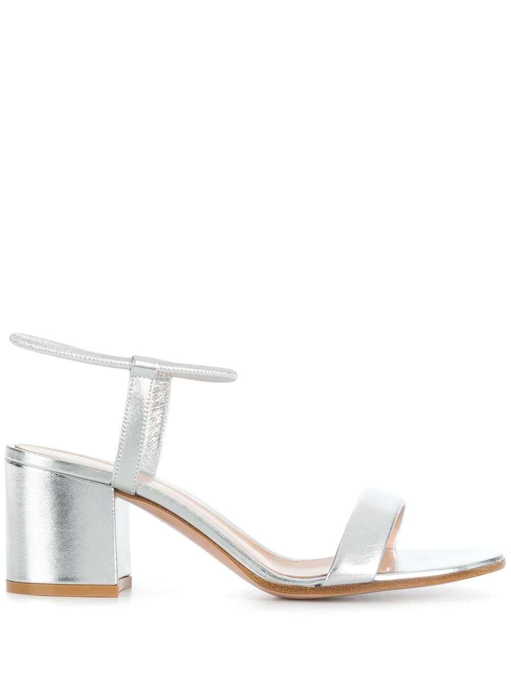 metallic ankle strap sandals - 1