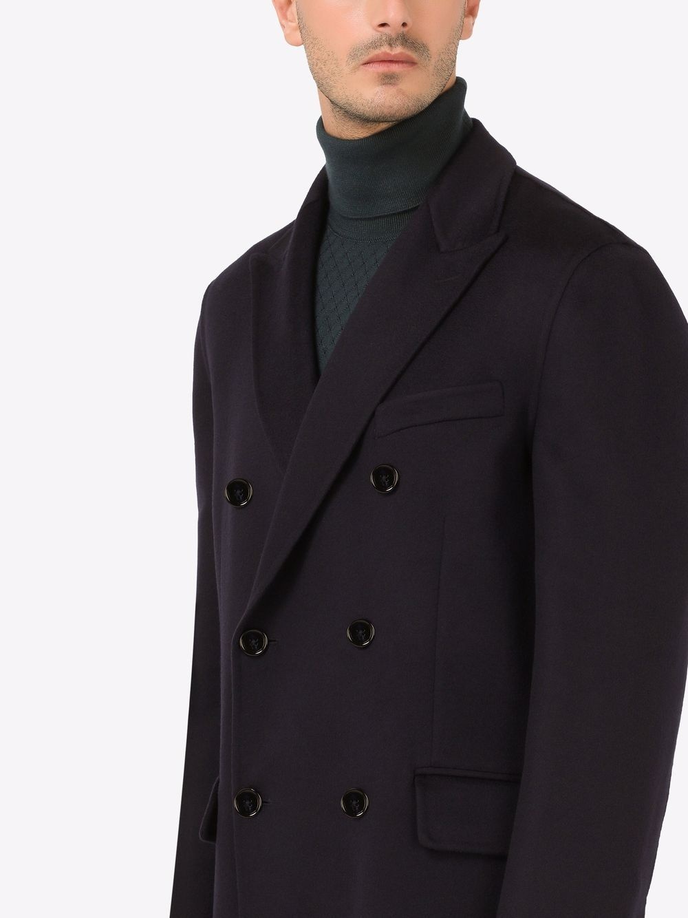 cashmere double-breasted coat - 5