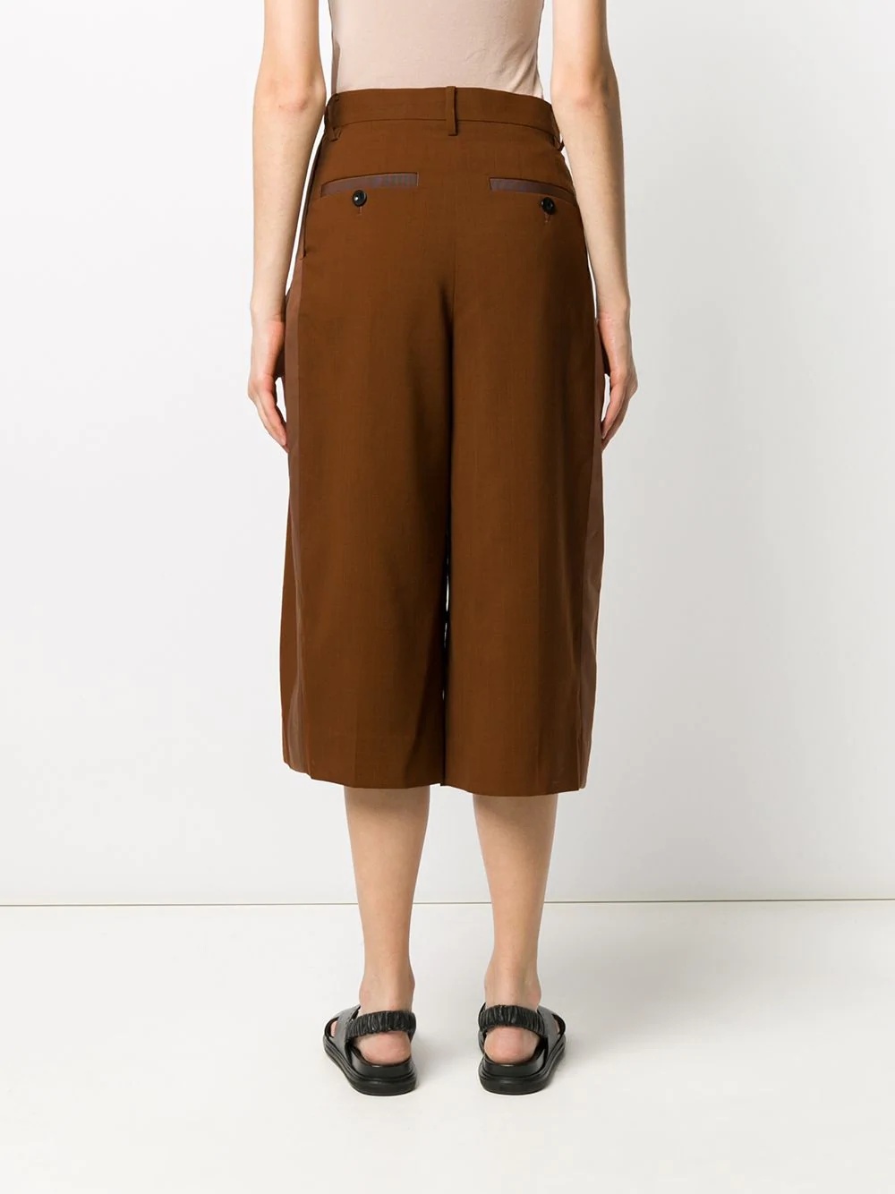 cropped wide leg trousers - 4