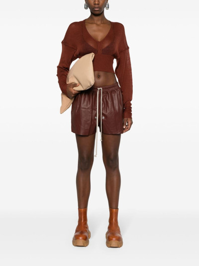 Rick Owens Gabe leather shorts outlook