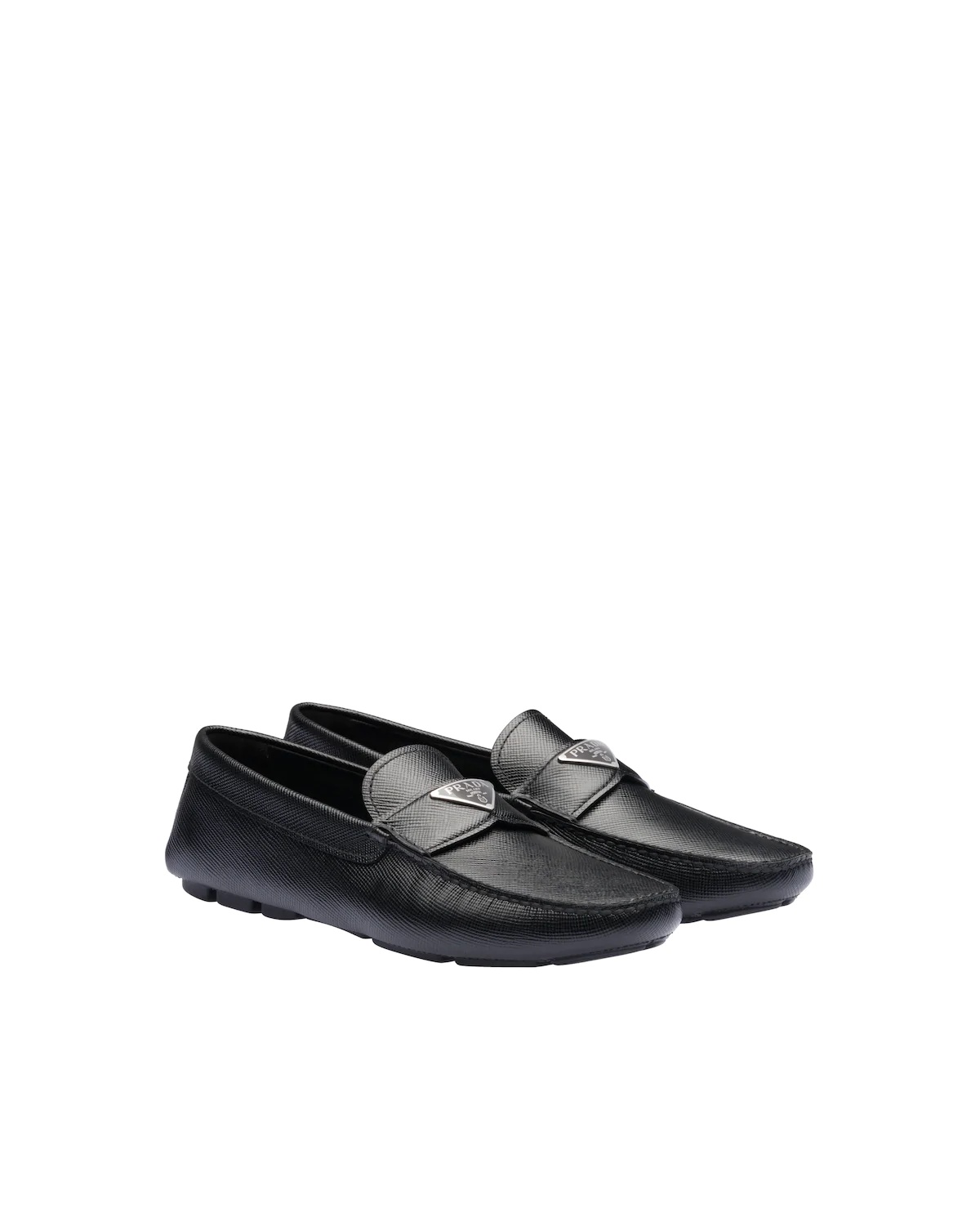 Saffiano Cuir Leather Loafers - 1