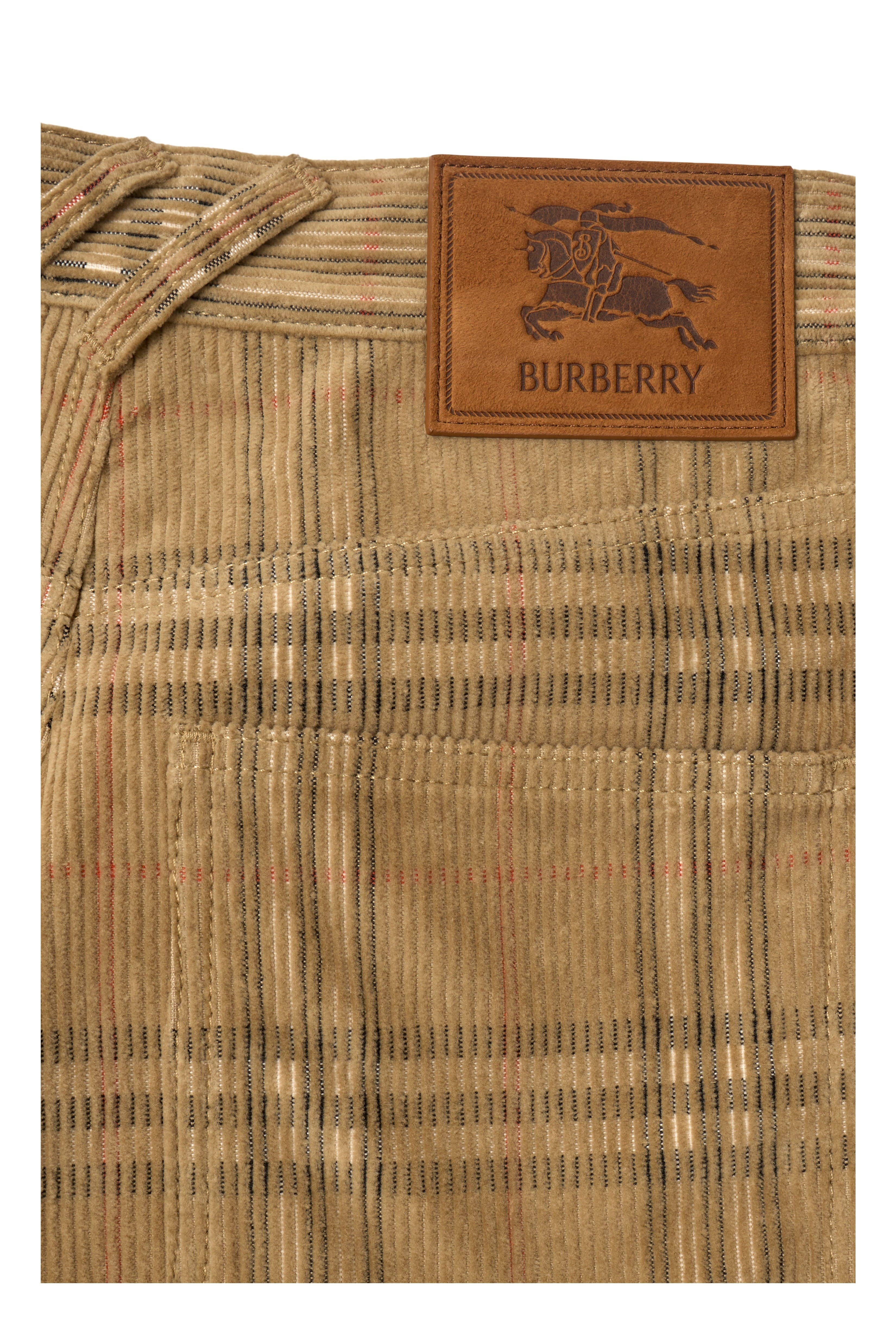 burberry Check Corduroy Trousers in Sand at Nordstrom - 5