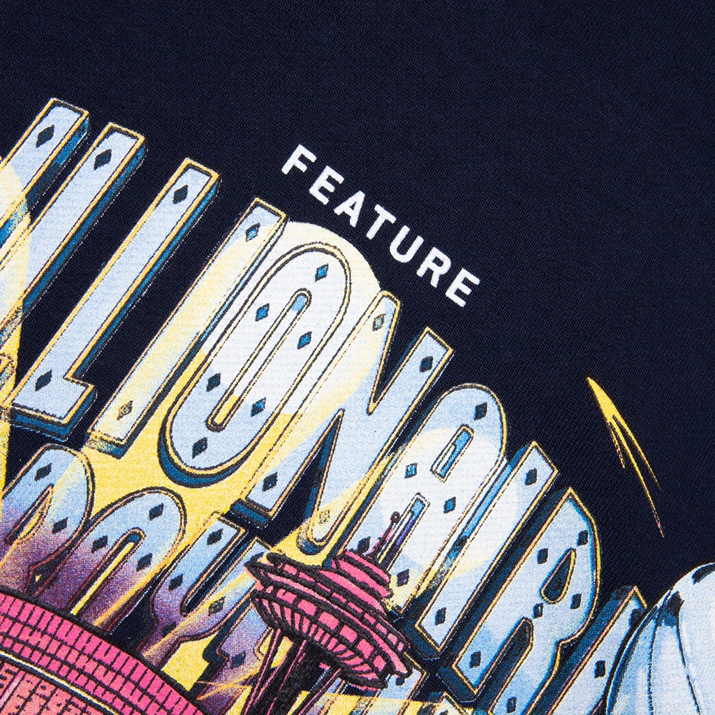 FEATURE X BILLIONAIRE BOYS CLUB STADIUM HOODIE - NAVY - 4