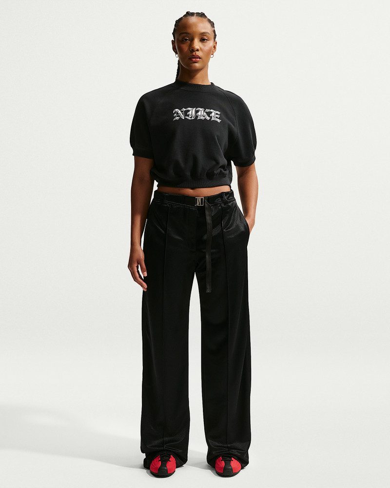 Nike Sportswear Women's Loose Short-Sleeve French Terry Crew-Neck Sweatshirt 4