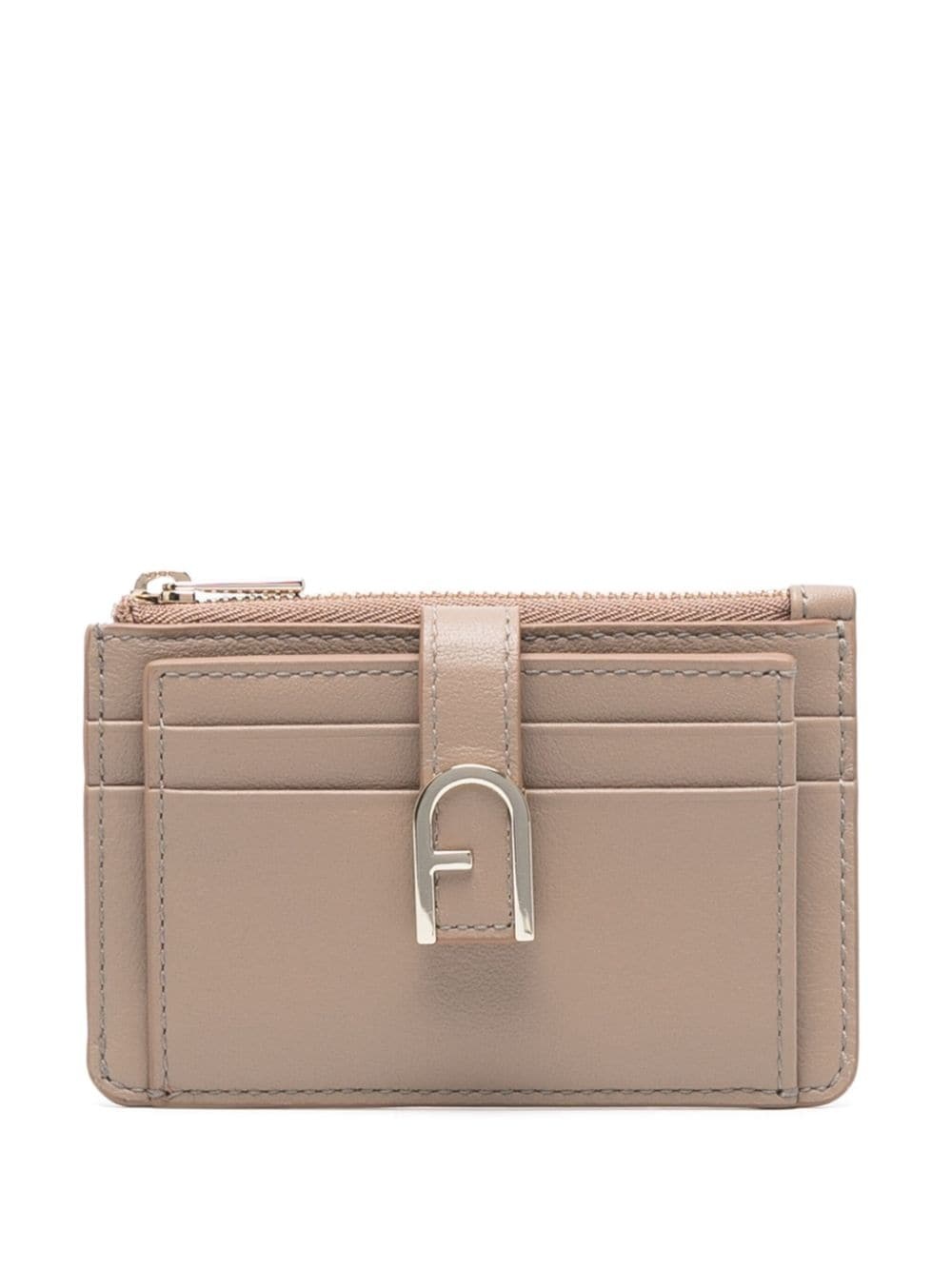 logo-plaque leather wallet - 1