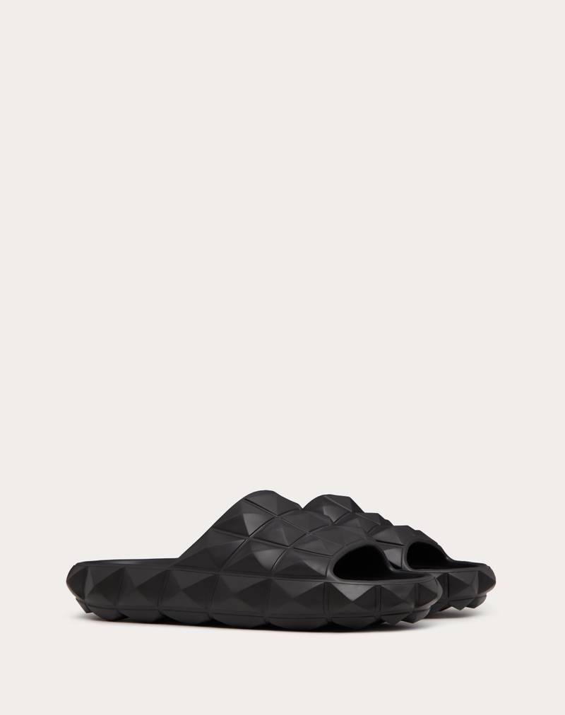 Valentino ROMAN STUD TURTLE SLIDE SANDAL IN RUBBER outlook