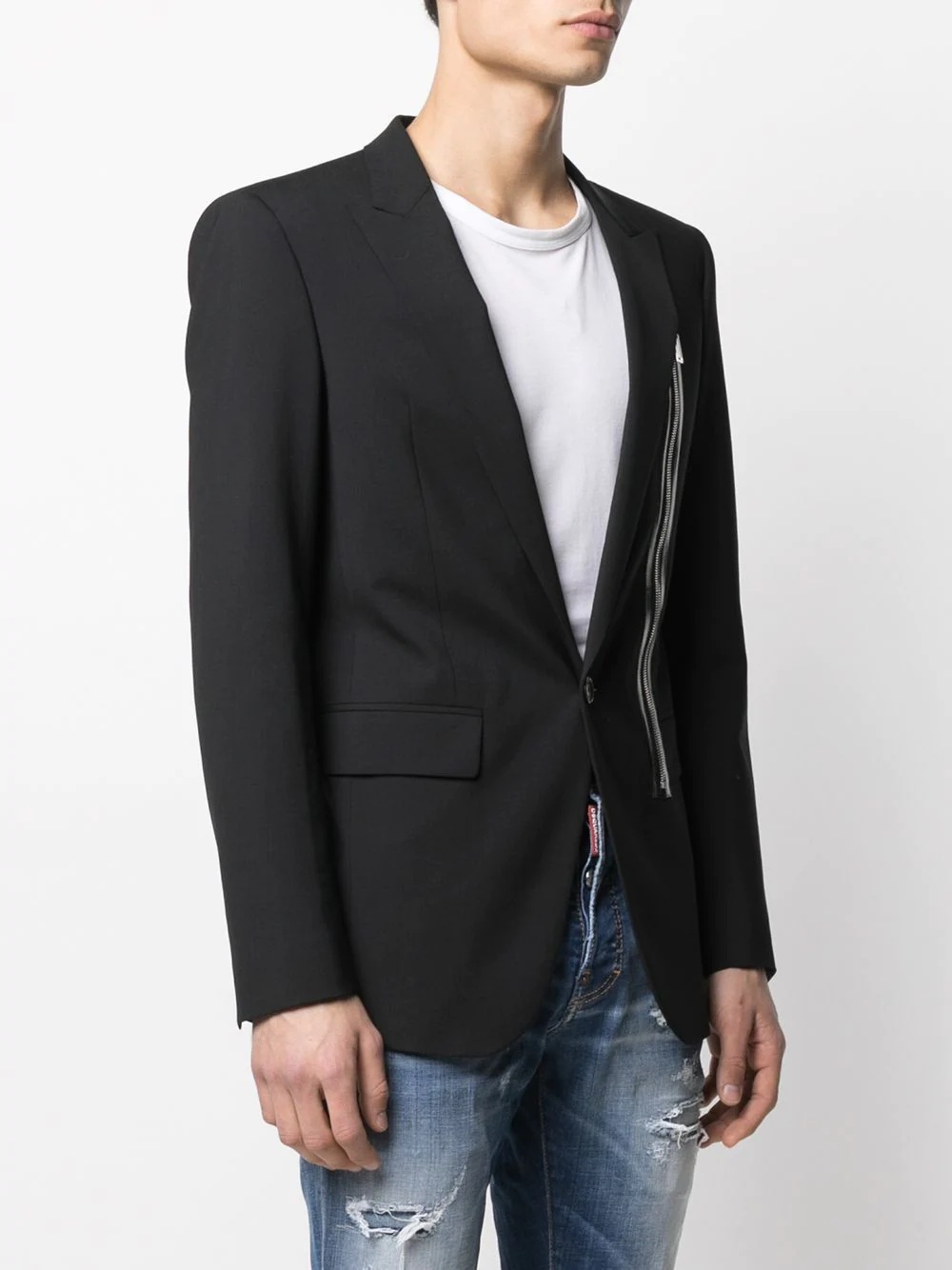 zip detailed blazer - 3