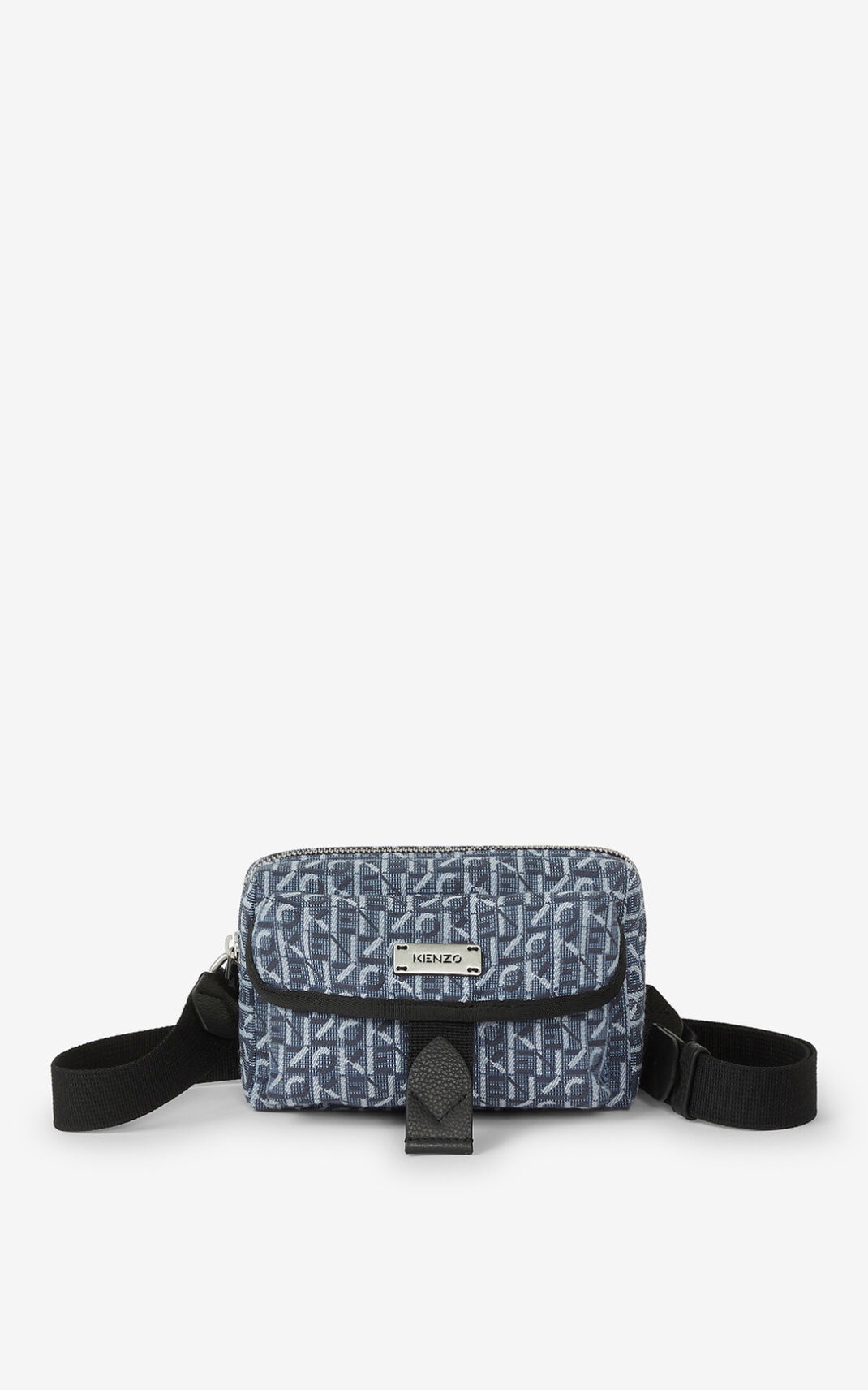 Courier jacquard mini crossbody bag - 1