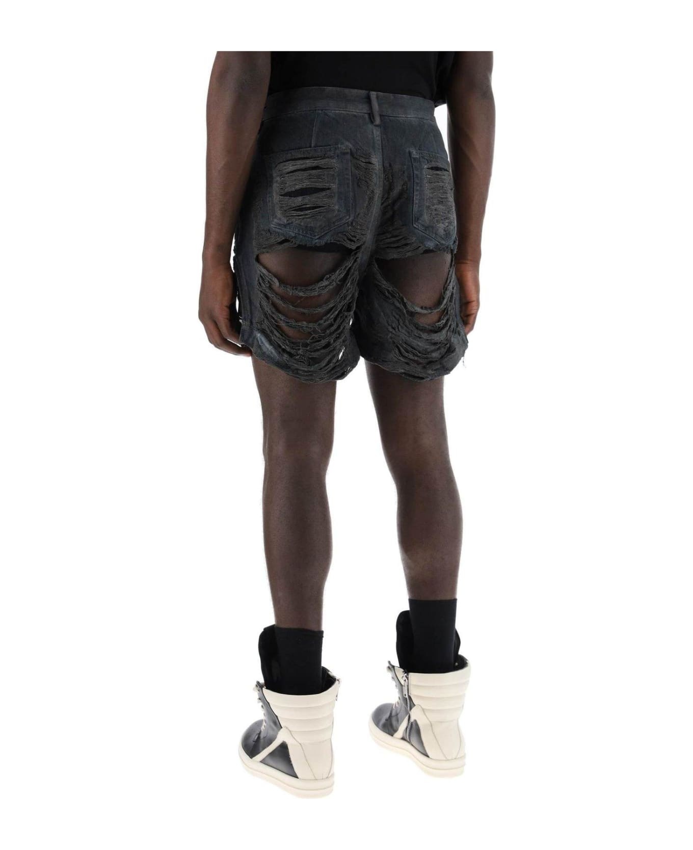 Geth Cut-off Distressed Shorts - 2