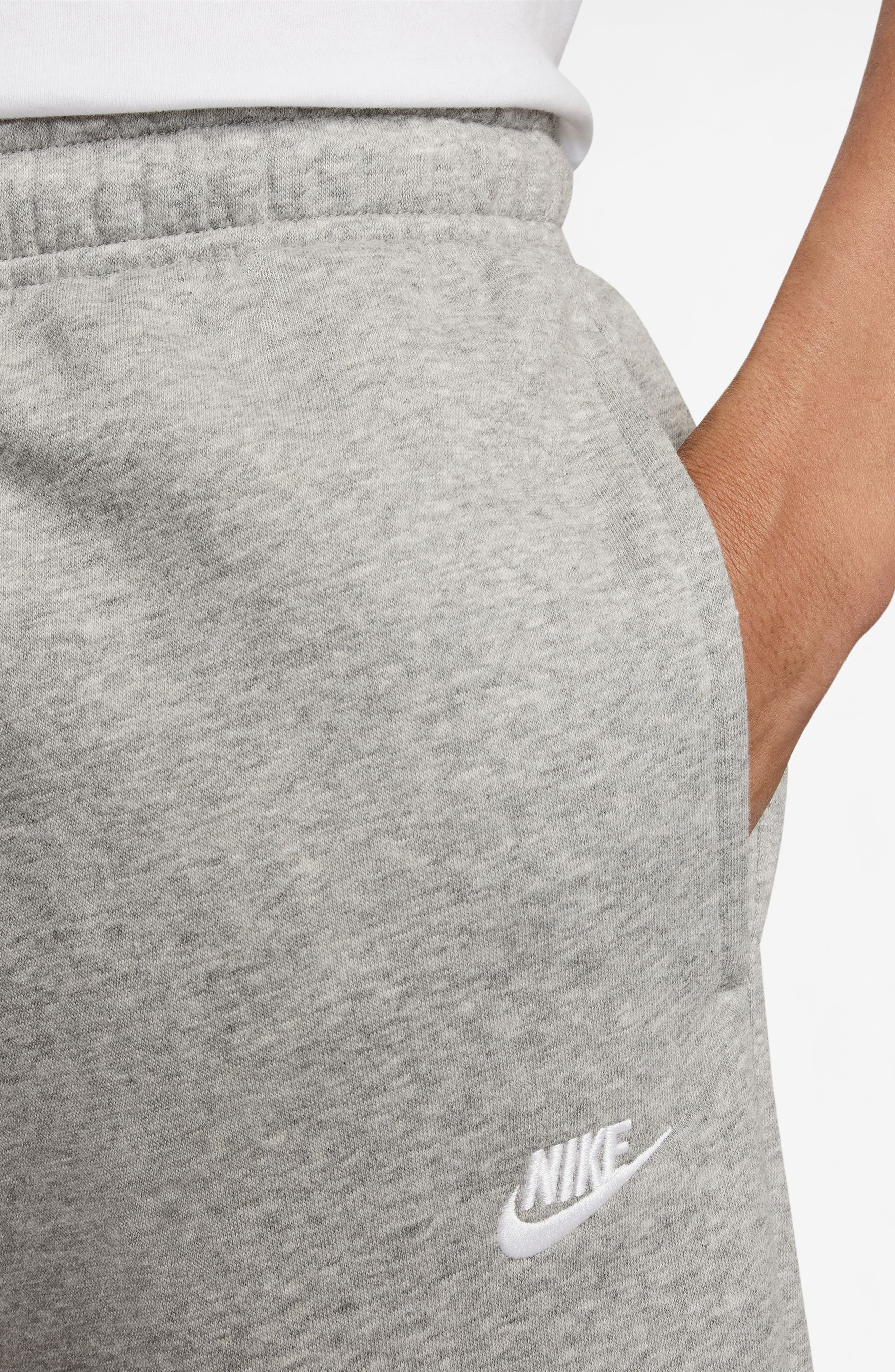 Nike Club Fleece Joggers in Dark Grey Heather/Light Grey at Nordstrom - 3