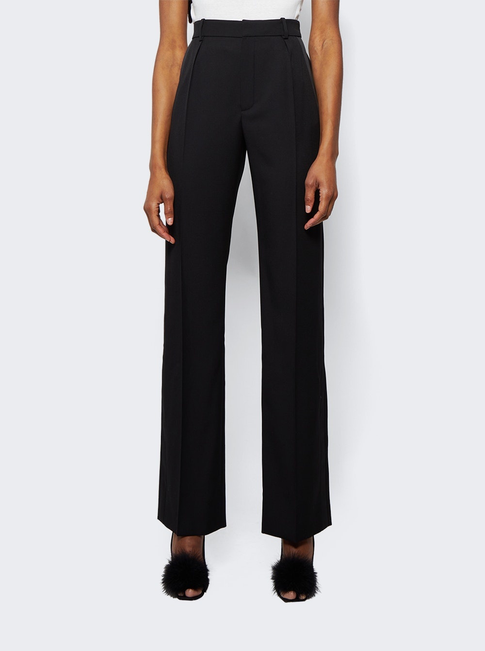 High-Waisted Tuxedo Pants Black - 3