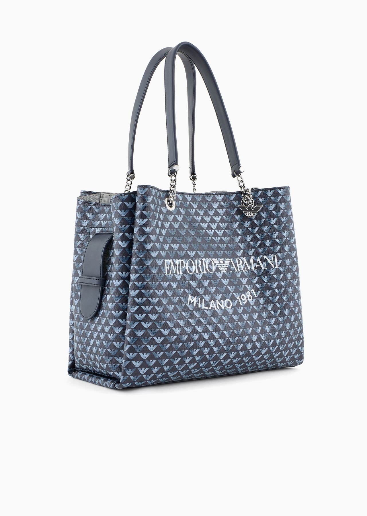 All-over eagle shopper bag with eagle charm - 2